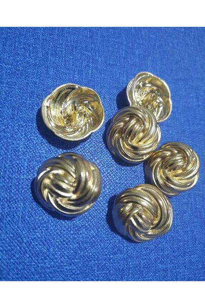 beynaaksesuar Gold Button Blazer Jacket with Rope Detail - 2.3 Cm, 1 Pack 6 Pieces