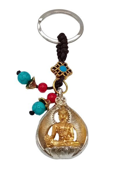 Dünyadan Hediyeler Feng Shui Figure Buddha Metal Keychain No.4