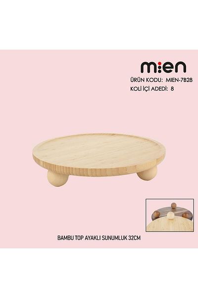 MİEN Mien Men7B28 Bamboo Ball Standing Presenter 32 cm