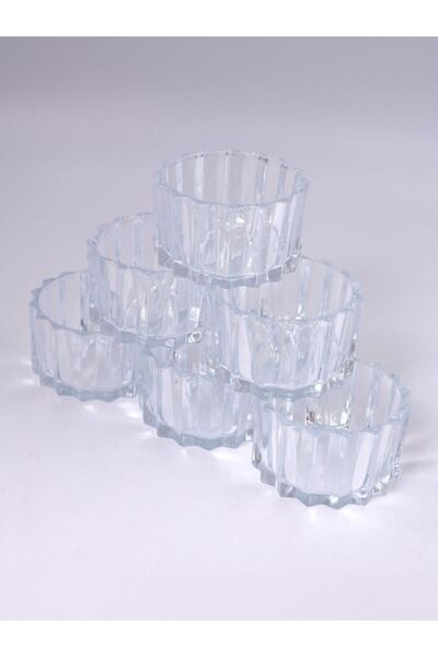 Viyalente Sindy 6'lı Cam Kase Çerezlik-Reçellik-Lokumluk-Sosluk-Sunumluk 210 cc