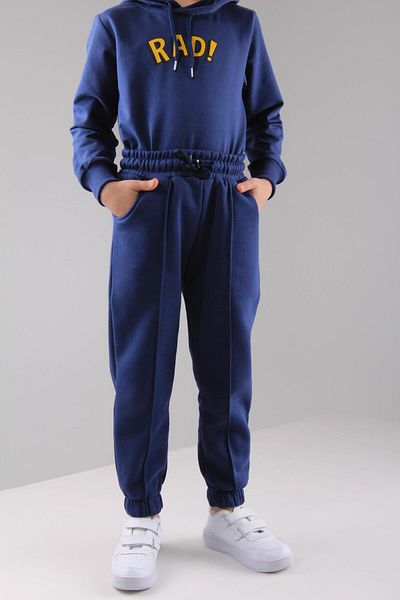 Perendi Παιδικό αθλητικό παντελόνι Indigo Unisex - Άνετο σχέδιο με ελαστικό, φλις και τσέπες