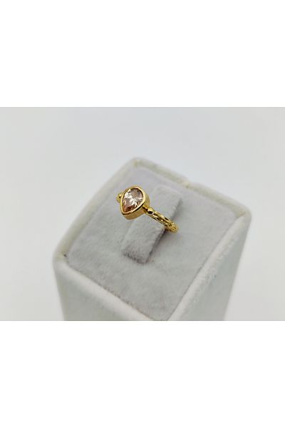 Alina Jewelry Adjustable Gemstone Rings - Tourmaline, Crystal Quartz, Citrine, Peridot and Ruby