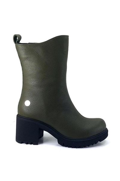Mammamia 1305 Genuine Leather Daily Women's Boots-Khaki