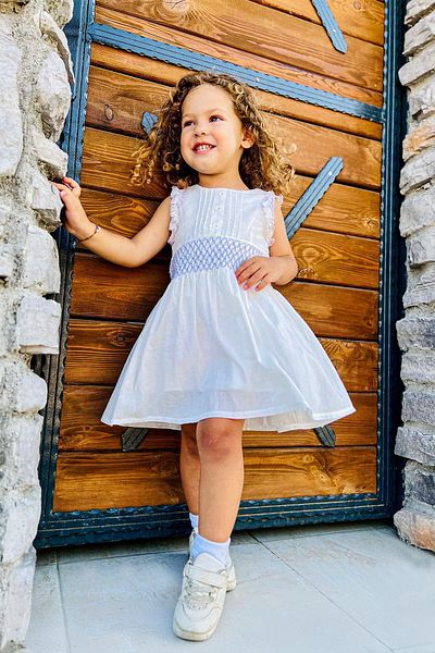 LULU Kids Daisy Pattern - Rochie de vară pentru fetiță fără mâneci