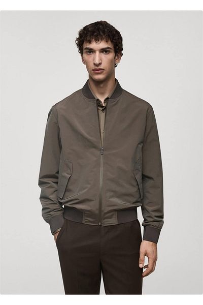 MANGO Man Bomber Jacket with Waterproof Technical Fabric