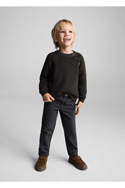 MANGO Baby Düz Çizgili Pantolon