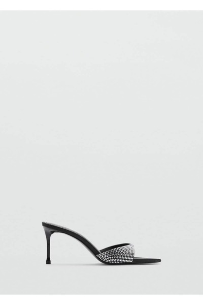 MANGO Woman Taşlı Topuklu Arkası Açık Sandalet