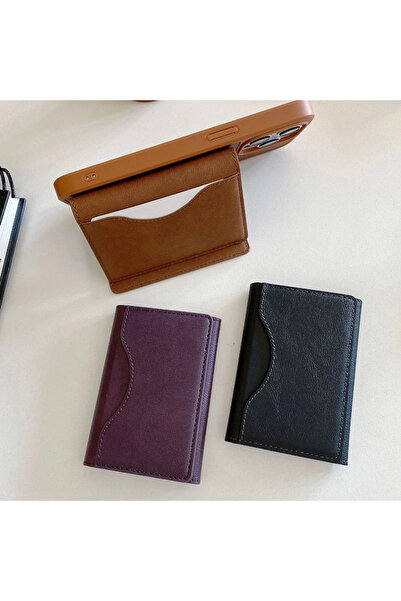 PSGT iPhone 12/13/14/15 Plus/16 Pro Max Galaxy S20/S21/S22/S23 Fe/S24 Uyumlu Ultra Magsafe Cüzdan Deri