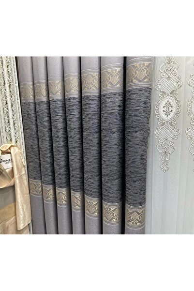 NİVEMESHOME Nivemeshome Likya Ft632120 V-5403 - Ασημί 1/3 Κουρτίνα με πλισέ φόντο APM