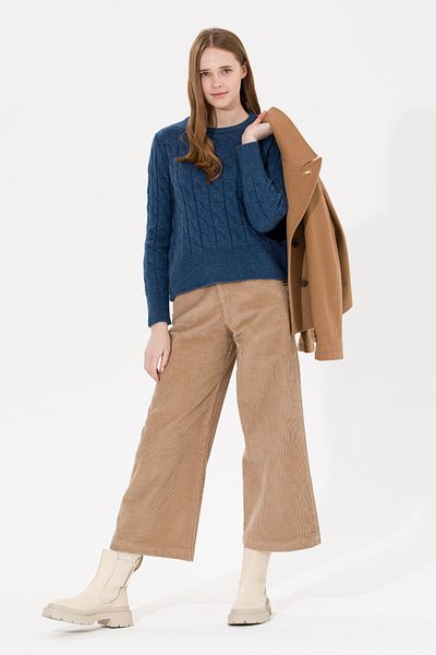 U.S. Polo Assn. Women's Camel Flare Cropped Pants 50253031-Vr015