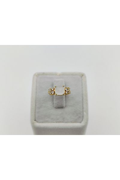 Alina Jewelry Adjustable Gemstone Ring |   Ruby, Crystal Quartz and Labradorite