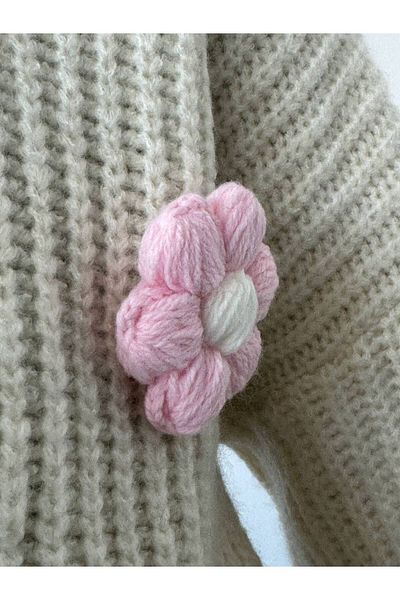 Luna Carina Women's 3D Flower Detailed Knitwear Sweater