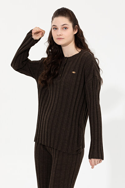 U.S. Polo Assn. Γυναικείο πουλόβερ με λαιμόκοψη Coconut 50253028-VR153