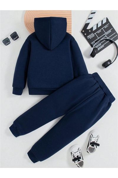 MOONBULL Boy's Spider Printed Hooded Tracksuit Set
