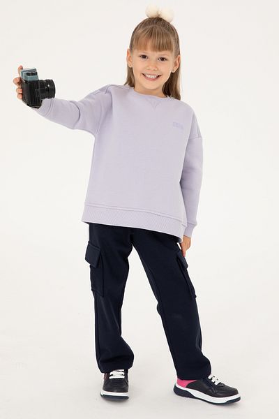 U.S. Polo Assn. Lilac Crew Neck Girls' Sweatshirt - 50297451 -Vr034