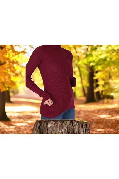 ÇEÇEN HOME Unisex Cotton Light Gray Turtleneck Camisole Raster Slimfit High Top Pullover Badi