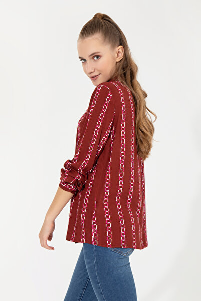 U.S. Polo Assn. Women's Cherry Long Sleeve Shirt 50257002 -Vr223