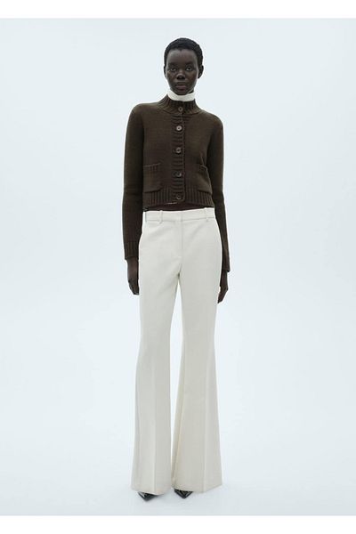 MANGO Woman Tricotaj cardigan cu buzunare