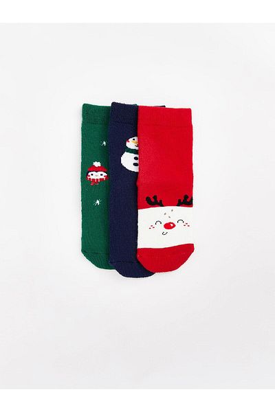 LC Waikiki Lcw Baby Printed Baby Boy Socks 3-Piece