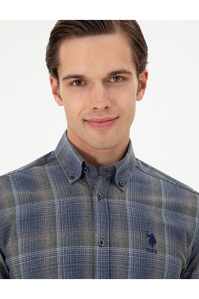 U.S. Polo Assn. Men's Dark Green Long Sleeve Shirt 50293480 -Vr079