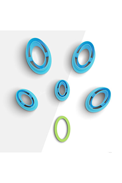 brocutters قالب قطع بوليمر كلاي رفيع على شكل بيضاوي، قالب حلق، قاطع طين، 5 مق...