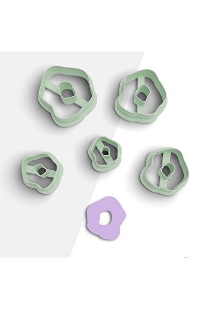 brocutters قالب قطع طين بوليمر عضوي، قالب حلق، قاطع طين، قوالب مجوهرات، 5 مقا...