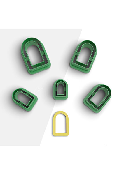 brocutters قالب قطع طين بوليمر رفيع على شكل عضوي، قالب حلق، قوالب مجوهرات، قا...