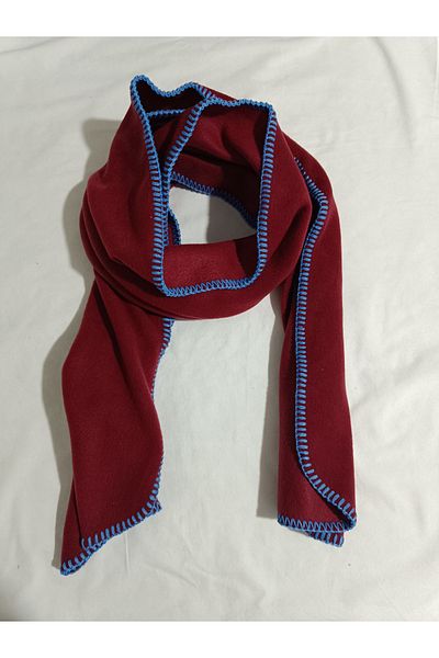 arslan deco Burgundy Stitched Scarf Fleece Scarf