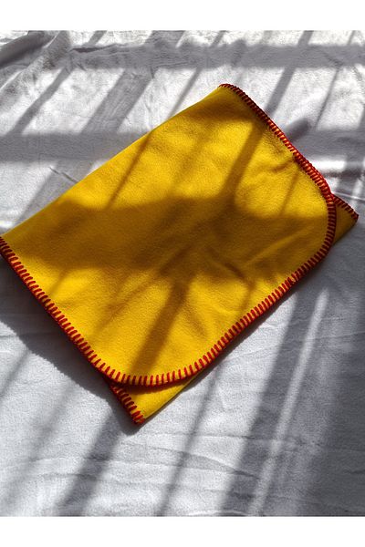 arslan deco Fan Scarf, Yellow Red Fleece Scarf