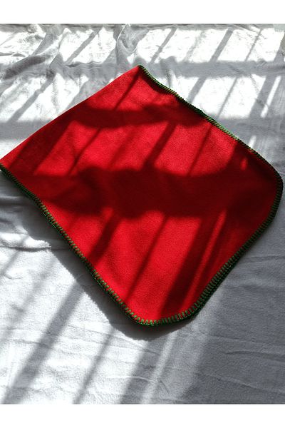 arslan deco Fan Scarf, Red Green Fleece Scarf