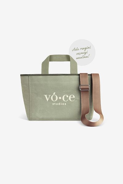 voce studios Canvas Mint Green Medium Bag