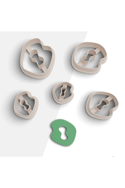 brocutters قالب قطع طين بوليمر عضوي، قالب حلق، قاطع طين، قوالب مجوهرات، 5 مقا...