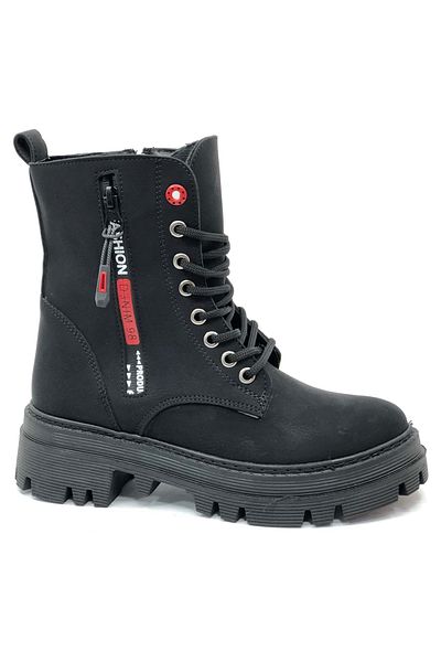 Kids Club Shoes Mehtap Γυναικείες Μπότες με Αντιολισθητική Σόλα και Φερμουάρ - ΜΑΥΡΟ