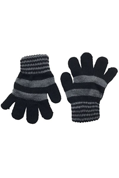 AXE SPORTSWEAR Çocuk Siyah Renk Kışlık Yumuşak Dokulu Çizgili Desenli Triko Ö...