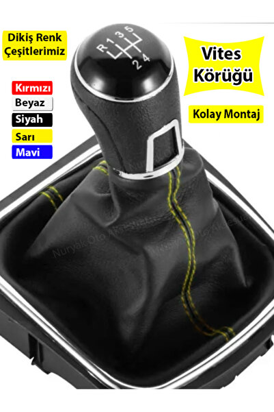 GD Life Seat İbiza Uyumlu sari Dikiş Vites Körüğü