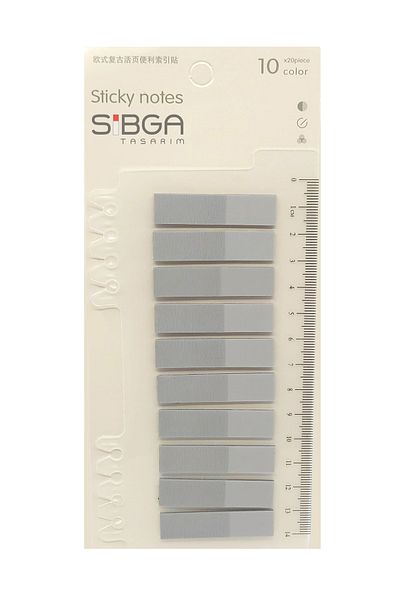 sibga tasarım Transparent Gray Postit - Bookmark, Bookmark Sticker, Note Paper