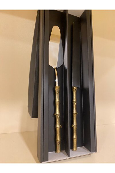 PLUS HOME 2-Piece Bamboo Model Antique Serving Cake Set