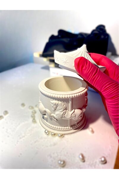 Home Dekoratif Kapaklı Atlı Karınca Kutu, Takı Tabağı, Biblo, Aksesuarlık