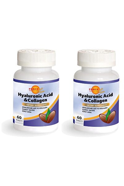 Force Nutrition حمض الهيالورونيك والكولاجين 60 قرص 2 علبة