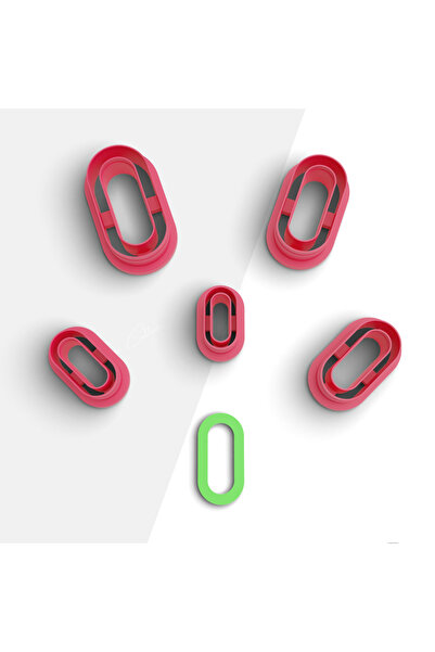 brocutters قالب قطع طويل من طين البوليمر على شكل كبسولة، قالب حلق، قاطع طين، ...