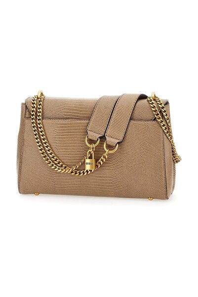 Guess Katey Logo Crocodile Patterned Crossbody Bag with Chain Shoulder Strap BAG HWKA7870190 DRT