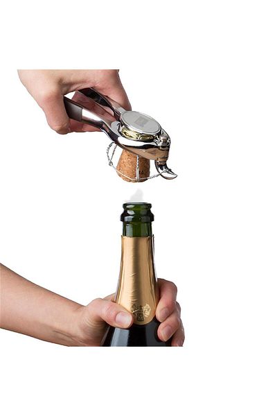 Vacu Vin Ανοιχτήρι μπουκαλιών σαμπάνιας με ασημένιο κουτί