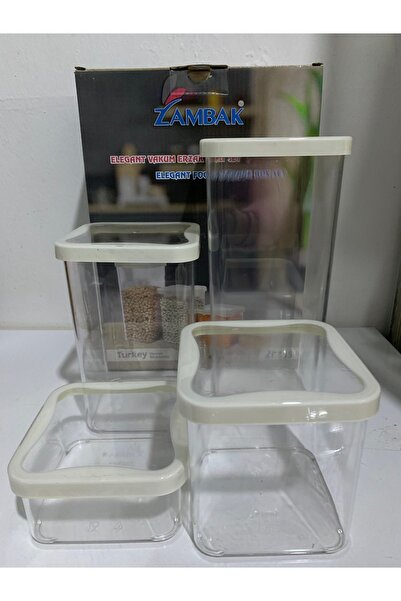 abnturk 4lü Vakumlu Erzak Kabı Seti