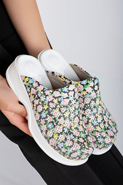 BLUMSABOTERLİK Genuine Leather Women's Orthopedic Slippers - Nurse, Doctor, Veterinary, Dentist, Teacher, Cook, Gastro Blumsabo