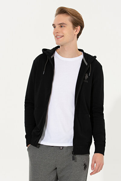 U.S. Polo Assn. Men's Black Knitted Cardigan 50253132 -Vr046