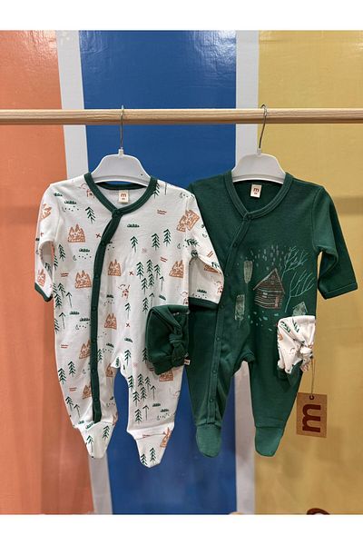 MİNİLOPPOO 2-Piece Baby Rompers Set