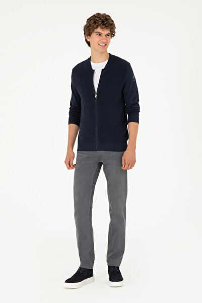 U.S. Polo Assn. Erkek Lacivert Basic Triko Hırka 50293528-VR033