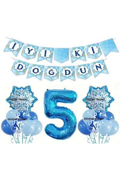 DÜVENCİ TİCARET Snowflower Age Balloon Set