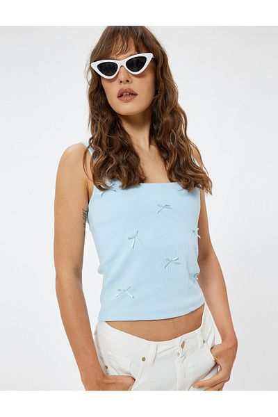 Koton New Season Koton X Sibil Çetinkaya - Bow Sleeveless Undershirt