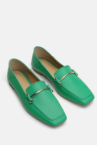 Jorbinol Miha Düz Deri Ithal Aksesuarlı Kadın Babet